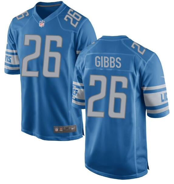 Men's Detroit Lions Jahmyr Gibbs Blue Official Game Jerseys