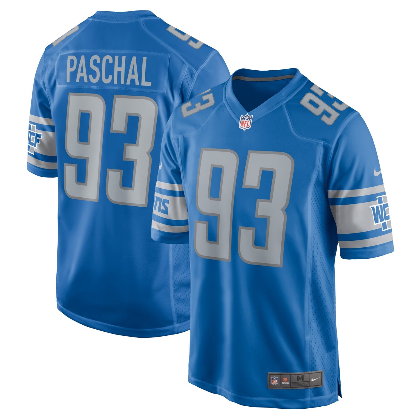 Josh Paschal Detroit Lions Nike Player Game Jersey - Blue