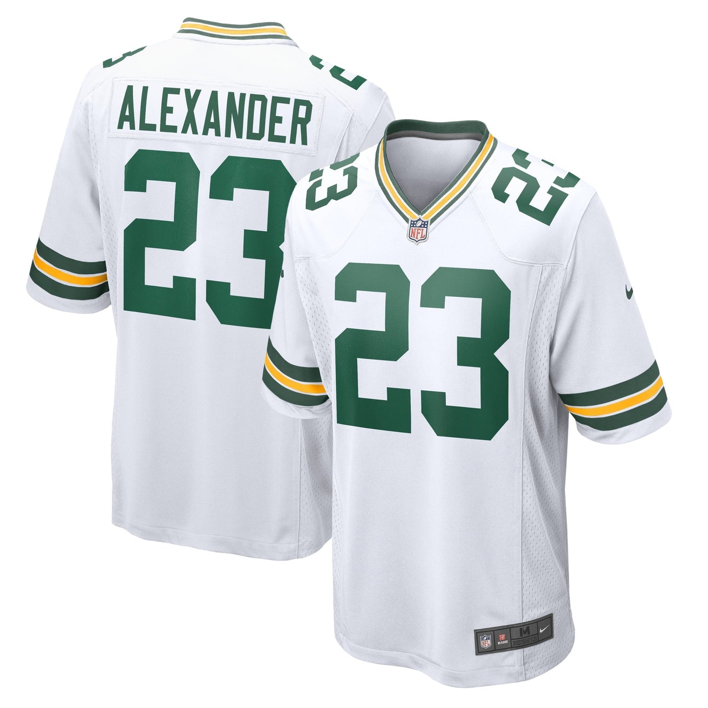 Men's Nike Jaire Alexander White Green Bay Packers Game Player Jersey